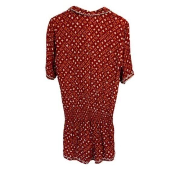 NWT Poupette St Barth | Women's Red Moon Georgette Print Jumpsuit Size Medium - Picture 3 of 12